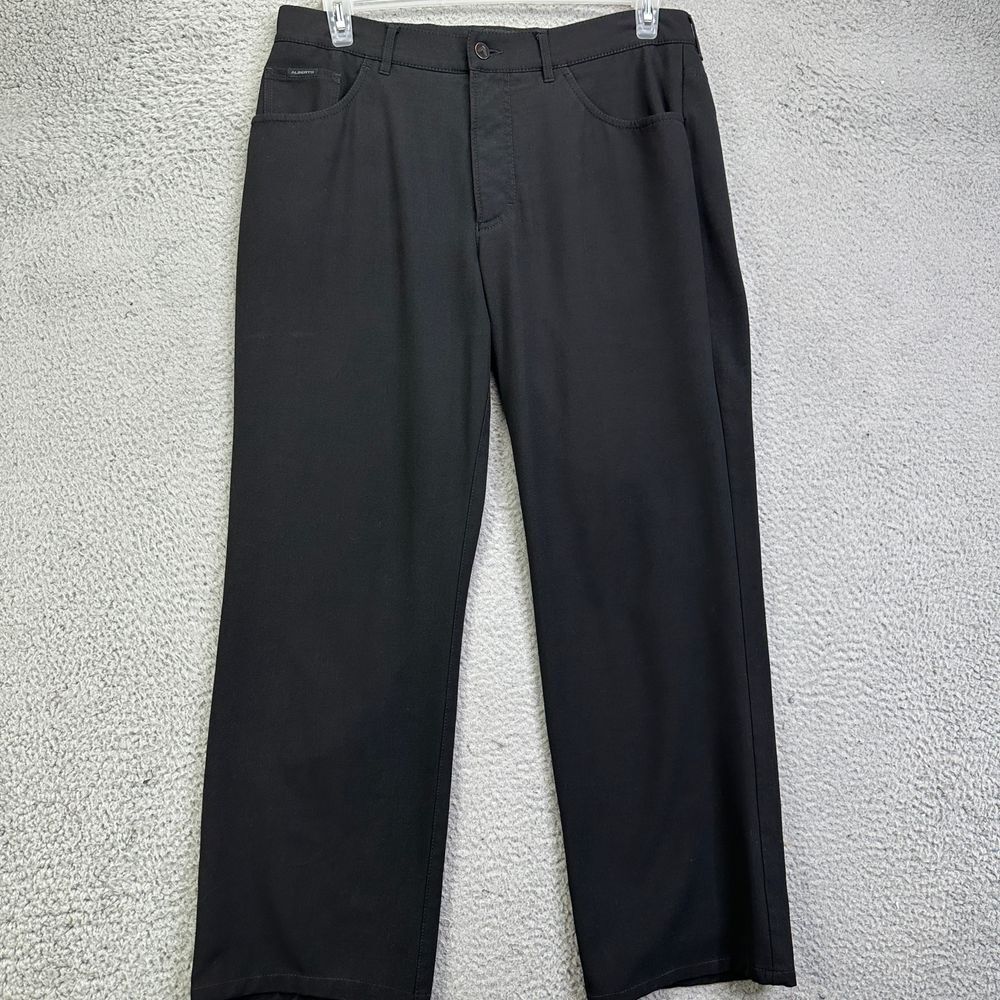 Alberto Chino Golf Pants Mens 50 US 34 Black Comfort Fit Performance Stretch